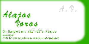 alajos voros business card